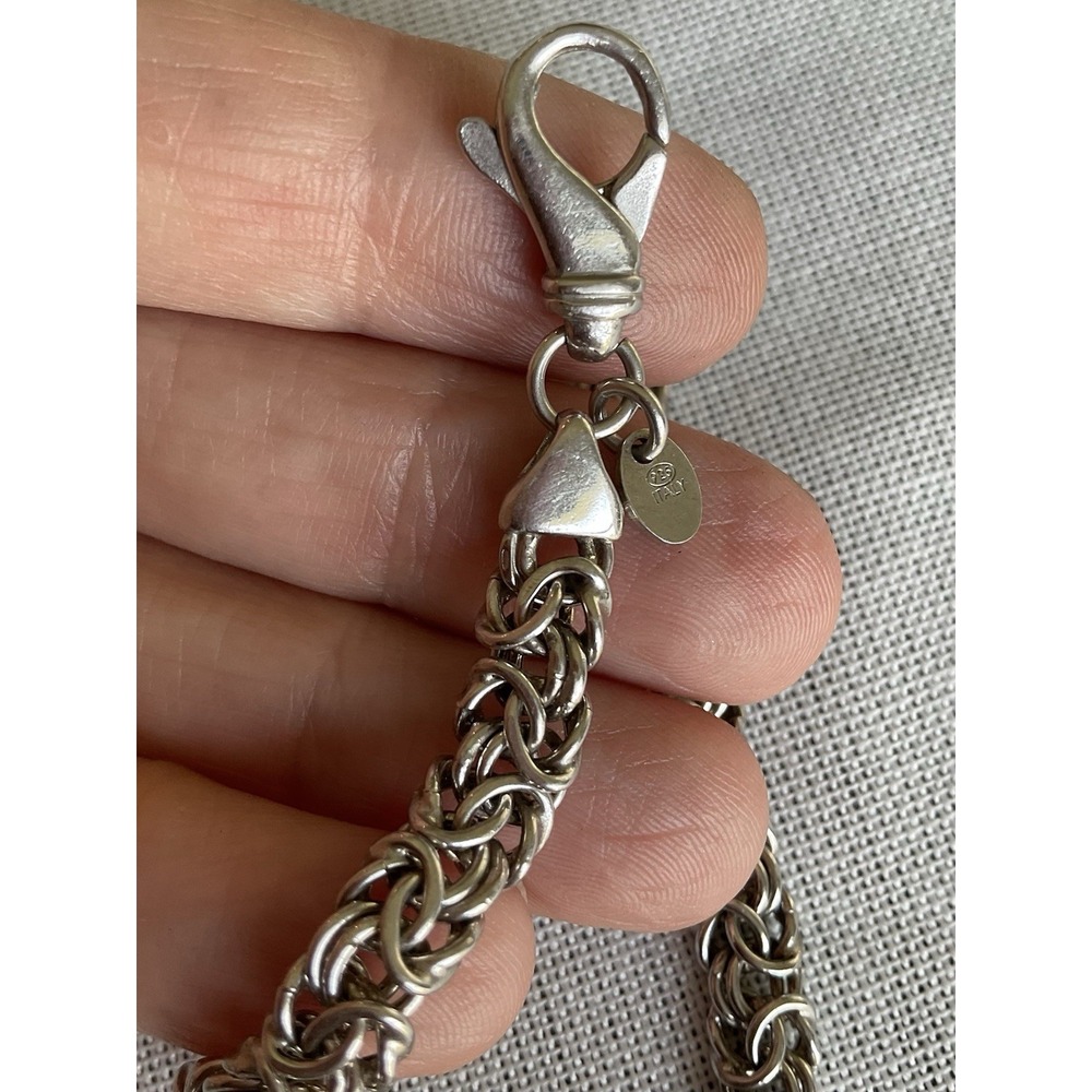 925 Italy Sterling Silver Byzantine Bracelet Vintage ESTATE Jewelry - Picture 2 of 6